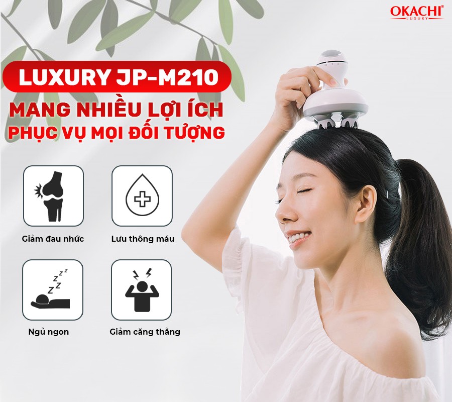 Máy massage đầu cầm tay OKACHI LUXURY JP-M210